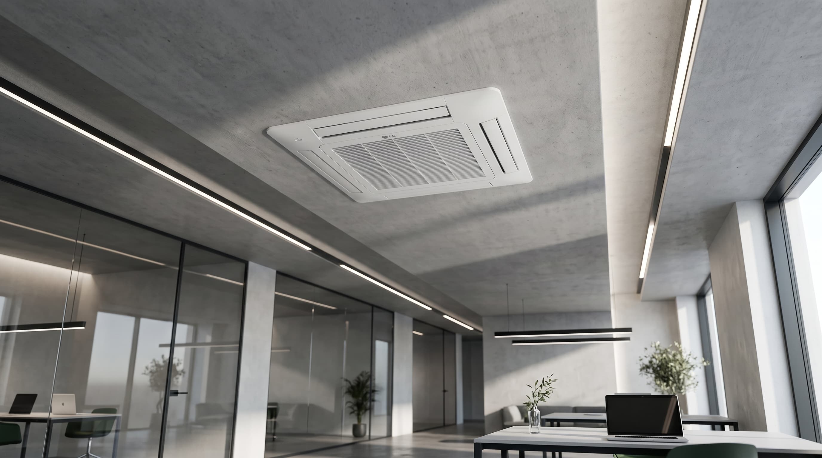 Ambiente residencial climatizado com conforto térmico ideal